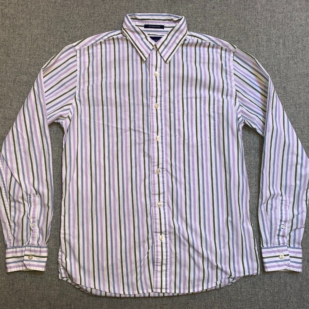 Mens American Eagle Long Sleeve Button Up Dress Shirt size Medium